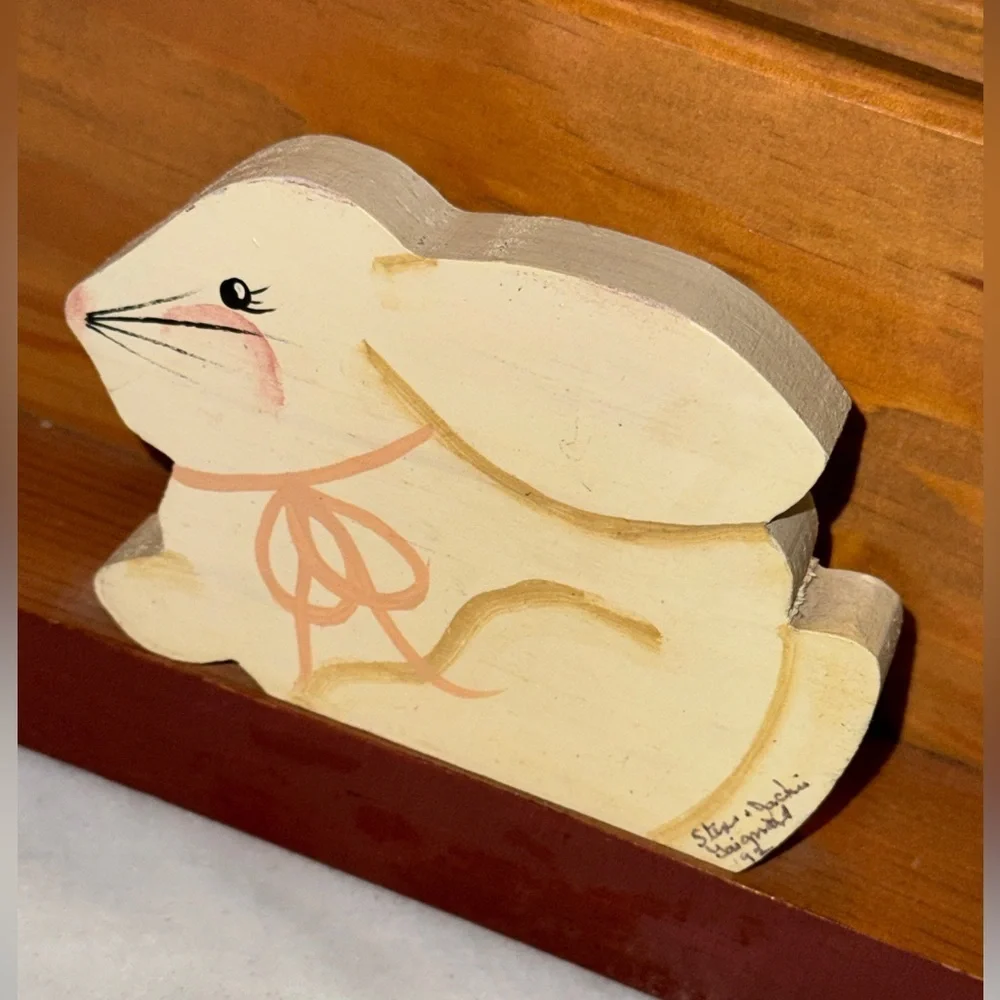 Handcrafted Wooden Bunny Letter Holder or Napkin and plate holder. - Picture 6 of 6